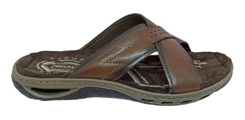 Chinelo Masculino Pegada Ortopédico Couro