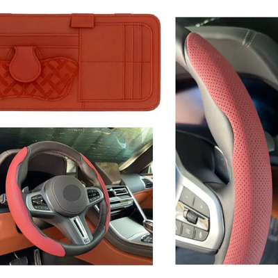 Cubre Volante Nappa + Visera Chevrolet Camaro 2016 A 2020 Terracota