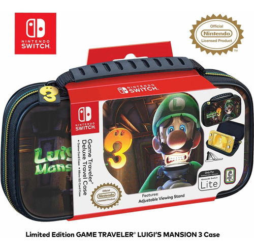 Capa Estojo Case Proteção Nintendo Switch Lite Luigi Oficial