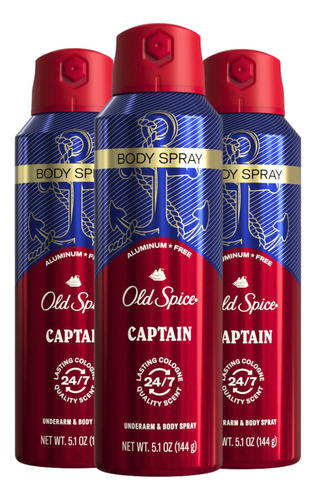 Old Spice Spray Corporal Para Hombre Sin Aluminio, 5.1 Onza.