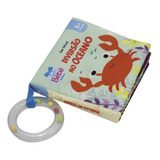 Livro De Pano Com Chocalho Para Bebês Que Fofura! Diversão No Oceano