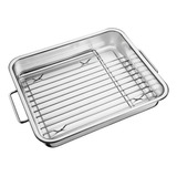 Assadeira Com Grelha 39x33 X6,2cm Inox Tramontina 61409/380