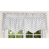 Reston Chevron Stripe Lined Scallop Valance  50 X 17  S...