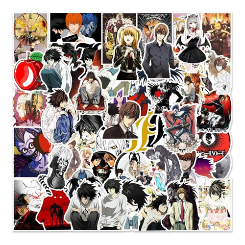 Death Note 50 Calcomanias Stickers Contra Agua Anime Manga