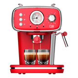 Cafetera Expreso Profesional 19 Bar 1050w Manual Color Rojo