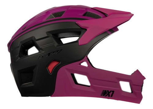 Casco Gw Infantil  Bmx Fullface Remo Helmets X1 Negro-morado