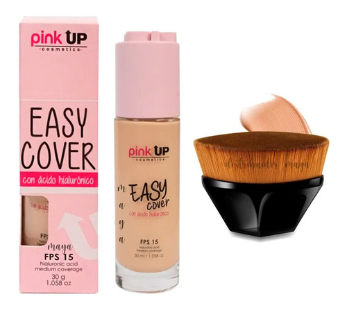 Maquillaje Líquido Easy Cover  Pink Up Acido Hialuronico 15f