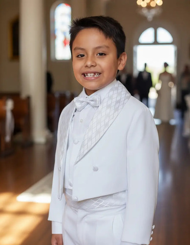 Traje Frac Pingüino Blanco O Negro Bautizo Comunión Boda  | Envío gratis