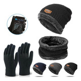 Kit Frio Touca Gorro + Luva Touch Celular + Cachecol Echarpe