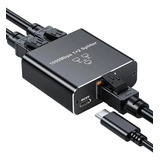 Adaptador Splitter Red Rj45 Lan Ethernet 1gbps + Cable Carga