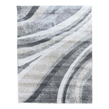 Alfombra Moderna Ondas Grises Persa 160x230cm Carpetshop