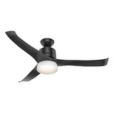 Ventilador De Techo Hunter Symphony Matte Black Con 3 Aspas, 54  De Diámetro 120 v