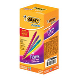 Caneta Bic Cristal Fashion 1.2mm Mix 4 Cores Caixa 25 Unid. Cor Da Tinta Colorido Cor Do Exterior Sortidas