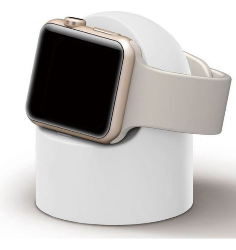 Dock Redondo Silicone Base Suporte Para Carregar Apple Watch