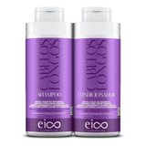  Kit Eico Cabelos Longos Shampoo E Condicionador 450ml