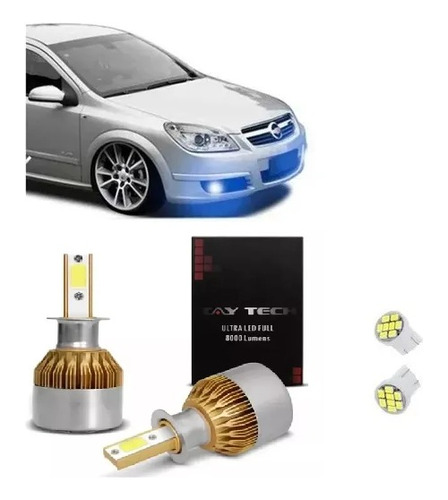 Super Led Vectra Gt 8000k Taytech Milha Efeito Xenon+brinde