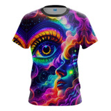 Camisa Caveiras Novas Neon E Psicodelicas Universo Adulto