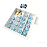 10 Cajas Para Bombones 16.5x16.5x3cm Blanca