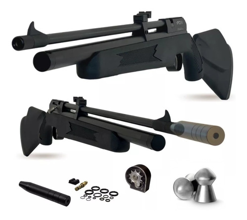 Rifle Aire Comprimido Fox Pcp Pr900 Negro Polímero 5,5 Kit