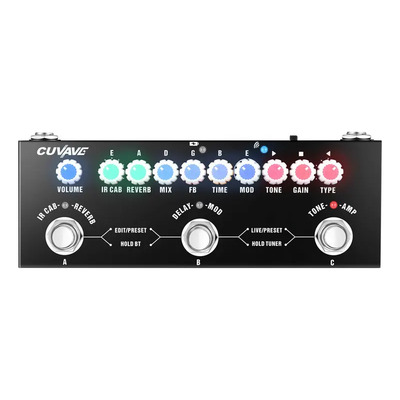 Guitarra eléctrica portátil multifuncional Cuvave Cube Baby, color negro | Envío gratis