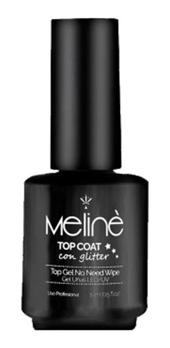 Top Coat Glitter - Esmalte Meline Semi Permanente Gel Uv/led