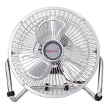 Ventilador Mesa/escritorio Mytek 3181 De 6 Pulgadas Metalico Cantidad De Aspas 3 Color De La Estructura Plateado Color De Las Aspas Plateado Diámetro 6   Frecuencia 60 Hz Material De Las Aspas Metal