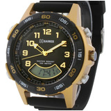 Relógio X-games Masculino Anadigi Xmppa308 Dourado Preto 