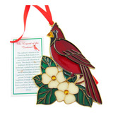 Adorno Cardenal Con Tarjeta De Leyenda Para Árbol De Navid. Color Multicolor