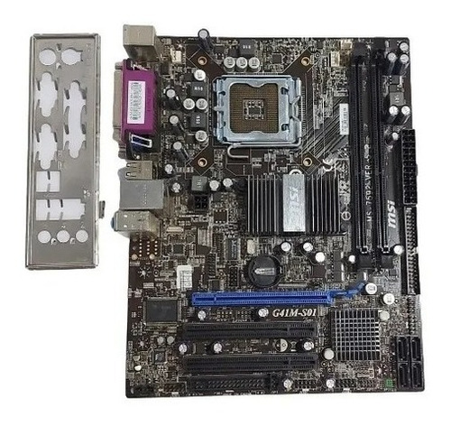 Placa Mãe Msi Ddr3 775 Modelo G41m-s01 - Usada - Com Espelho