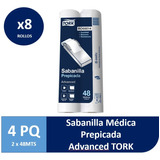 Sabanilla Médica Prepicada Advanced Tork 4 Paquetes 8 Rollos