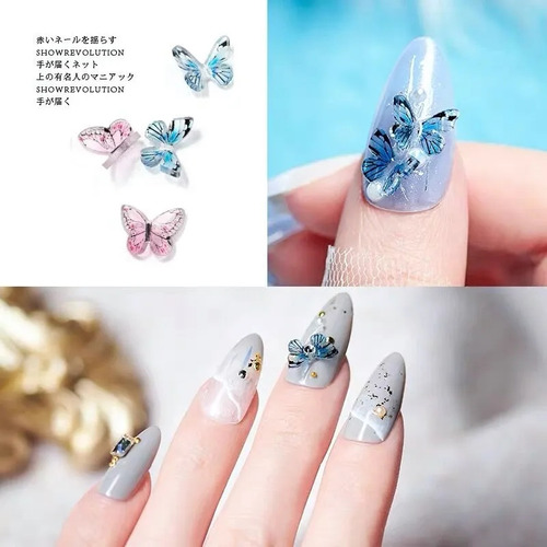 Mariposas 3d Dijes Kawai Deco Uñas