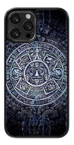 Funda Para Celular Calendario Maya Azteca Prehispánico Azul
