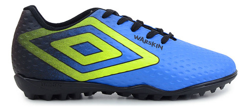 Chuteira Infantil Meninos Umbro Society Warskin Azul -u07f