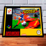 Quadro Decorativo A3 45x33 Super Nintendo Superstar Soccer