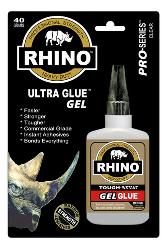 Rhino Glue Gel, Resistente 1.41 oz Transparente