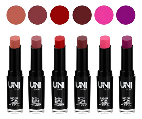 Batom Ultra Matte Hidratante Longa Duração Unimakeup