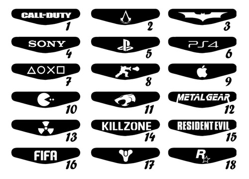 X2 Playstation 4 Lightbar Set 2 Unidades Skin Stickers Ps4 