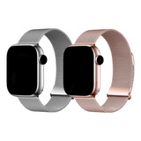 Pulseira Milanesa Para Apple Watch Iwo Inox Aço Premium Luxo