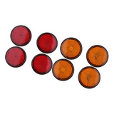 8 Reflectores Redondos -reflectores Circulares Para Remolque