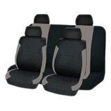 Fundas Asiento Deportivas Cuerina Negro/gris Universales Ds