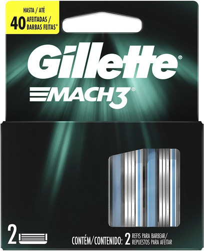 Repuestos Para Afeitar Gillette Mach3 2pzs 40 Afeitadas