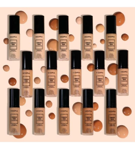 Base De Maquillaje Líquida Moira Complete Wear Foundation Complete Wear Foundation Foundation Tono Nude Beige - 30ml