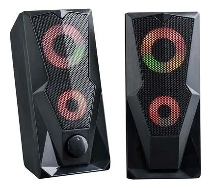 Caixa De Som Gamer Multilaser, Led Rgb, 15w Rms, P2  Sp330