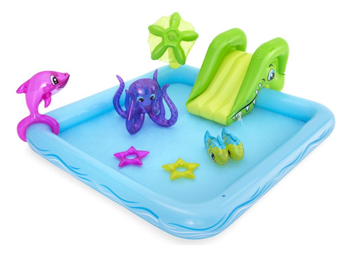 Pileta Playcenter Inflable Spray Verano Bestway Tobogán Cta