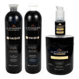 La Puissance Kit Argan Shampoo Tratamiento Mascara Serum 1l