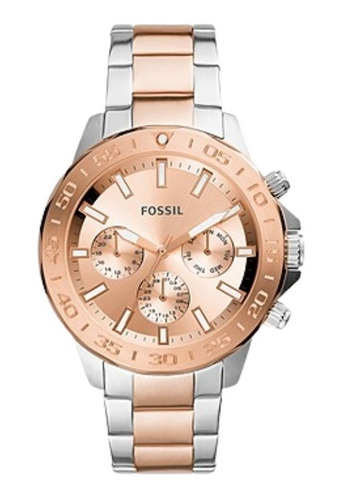 Fossil Bannon Silver Rose Gold Men´s Watch Bq2586