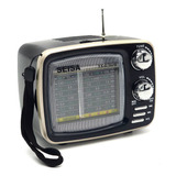 Radio Vintage Am Fm Bluetooth Usb Recargable Portatil