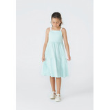 Vestido Infantil Com Recortes Xadrez Verde Hering 5bxb