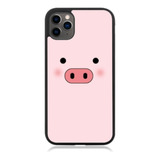 Funda Protector Para iPhone Cerdito Rosa Nariz Diseño Basico