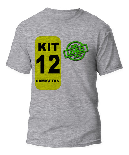 Kit12 Camiseta Camisa Personalizada  Logomarca Manga Empresa